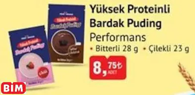 PERFORMANS YÜKSEK PROTEİNLİ BARDAK PUDİNG